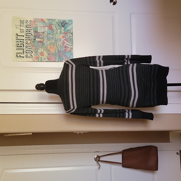 Black & Grey Striped Daytrip Cardigan - Picture 8 of 8